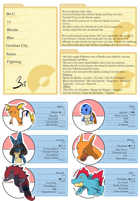 Custom Pokémon Reference Sheet!