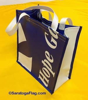 Custom Recycled TOTE BAG from Old Vinyl & Nylon Banners