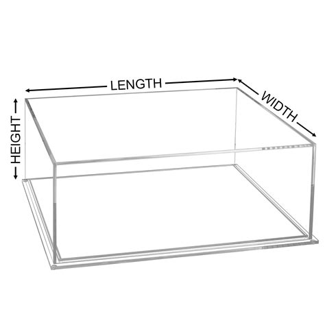 Custom Size Acrylic Display Box with Clear Base Acrylic display box