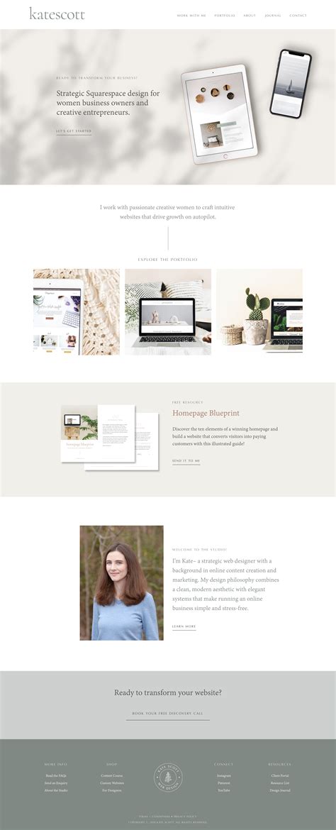 Custom Squarespace Design Kate Scott, Squarespace Designer