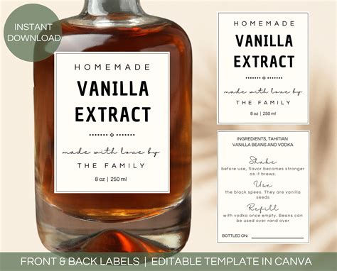 Custom Vanilla Extract Labels