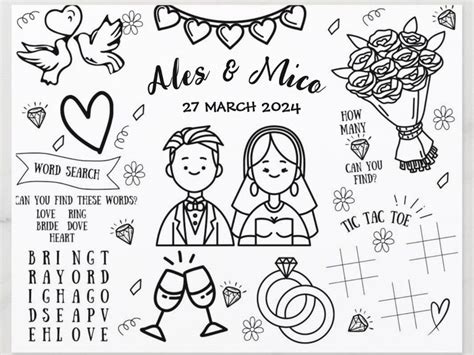 Custom Wedding Coloring Book