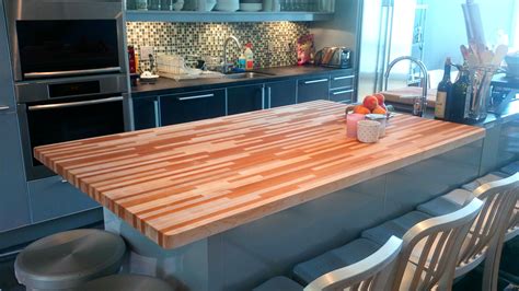 Custom butcher block countertops. Make your kitchen match your dreams with custom countertops Northern Hard Maple has been the standard for “butcher-block” counters for many years due to its hardness and lack of open pores. Turning the side of the board up increases the hardness, while the end grain is harder still and seen in professional chopping … 
