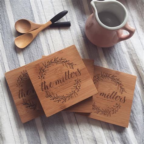 Custom coasters. Personalized Coasters. ( 4.7 out of 5) 5439 reviews. Create coasters that do more than just protect the furniture by adding your own photos, monograms, names and any text or … 