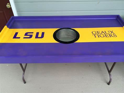 Crawfish Table $350+ / Ships in 3 weeks Customize this order Attach A Photo Send custom request Crawfish Table There is a hole in the middle of the table where a trashcan is placed to throw away the trash from your crawfish party. These tables are a great way to keep the crawfish coming and never have to leave the table to throw your trash away.. 
