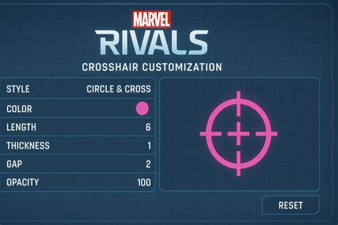 Custom crosshair marvel rivals. .  ...