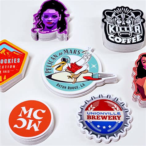 Custom die cut stickers. Specification: Custom Die-Cut / Rectangle / Square / Round. Minimum Size Area: 30mm x 30mm. Minimum Height: 30mm onward. Minimum Width: 30mm onward. Up to Maximum Size Area: 300mm x 420mm. Sticker Production Printer that we use to print your sticker: Printing process of Poster, Calendar, Business Card, Flyer, Brochure, Booklet, Invitation … 
