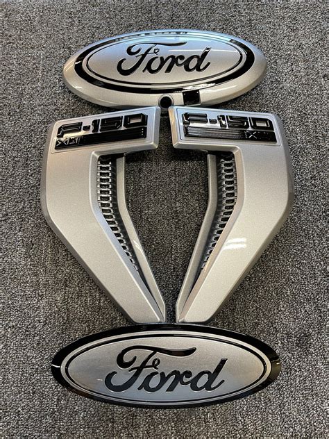 Custom f150 fender badges.  LIGHT BLUE BACKGROUND LAYER \ GLOSSY BLACK TOP LA...