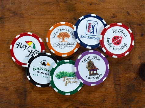 Custom golf poker chips