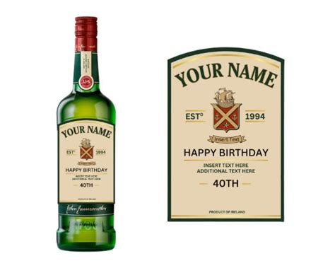 Custom jameson label.  Learn more.  Discover unique items with a vintage la...