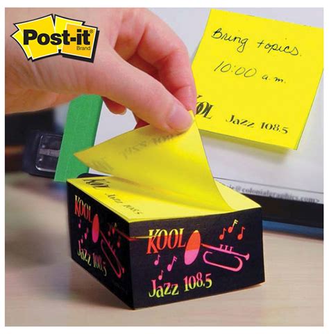 Custom post-it notes. Directions For Me publishes online instructions for changing the notes in a pop-up Post-It dispenser. The site is operated by Horizons for the Blind with the aim of making packagin... 