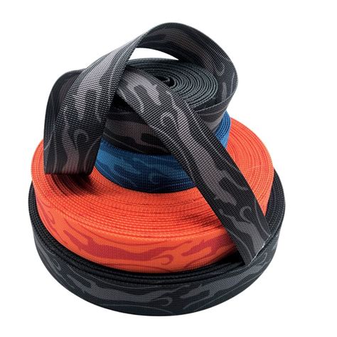 Custom printed webbing.  Our expertise in narrow fabric design and printing ensures durable,...