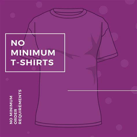 Custom t-shirts no minimum. Create Custom T-shirts online starting at only $4.99 each. We have no minimum orders or screen fees. We are Utah Top T-shirt printing company. ... We do not have a minimum order. We print t-shirts for everyone regardless if you only need 1 shirt or 1000+. So that means we print. 1(910)644-0455; Delivery Info; Phone Hours ; 