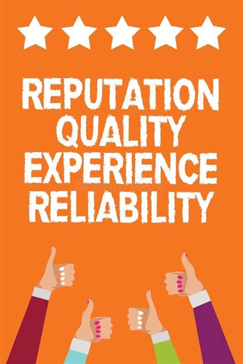 Customer Experiences: Reputation and Reliability