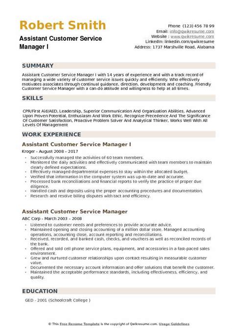 Customer Service Assistant Manager resume in Hammond, LA