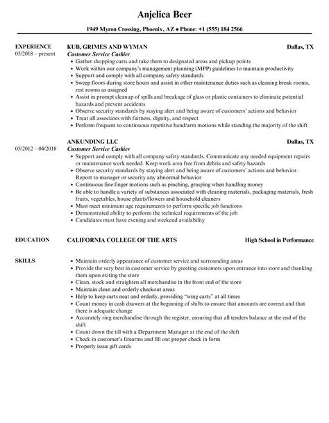 Customer service cashier resume skills guide. - The national consumer law center guide to the rights of utility consumers by charles harak 2006 09 30.