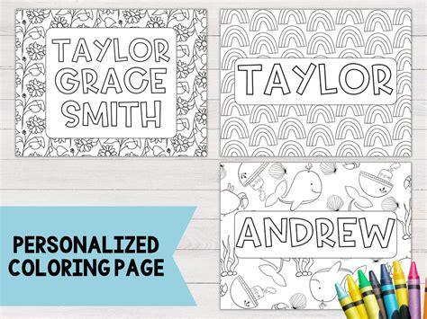 Customizable Coloring Pages