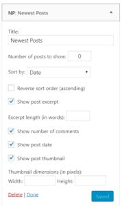 Customizable Latest/Recent Posts Widget Newest Posts Widget WP Missing