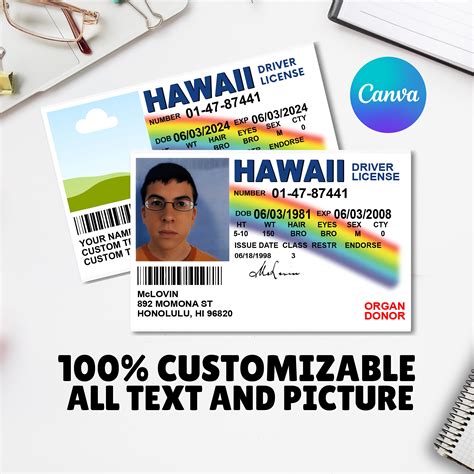 Customizable McLovin ID Card
