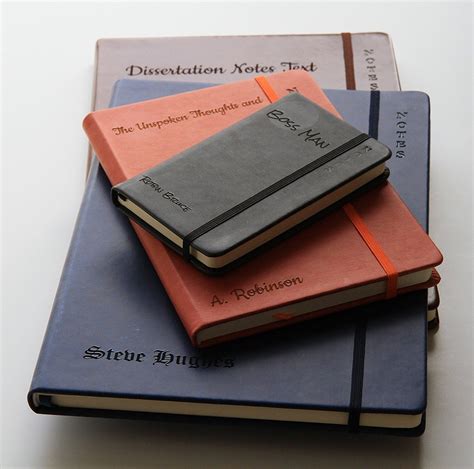 Customizable notebooks. 