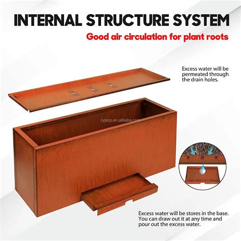 Customize Metallic Series Corten Steel Planter Box - Alibaba