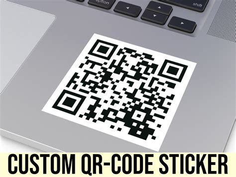 Customized QR Code Sticker Personalized QR Vinyl Sticker Etsy