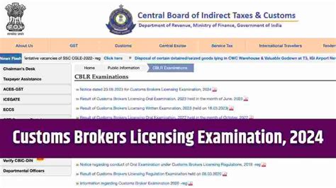 Customs Brokers Licensing Regulations, 2024 - 41/2024 - Customs …