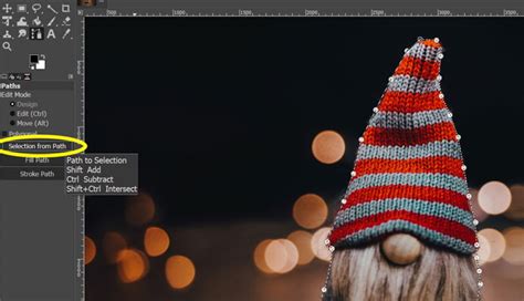 Cut out an image in gimp