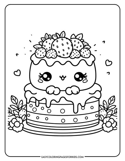 Cute Frog With Mushroom Hat Coloring Page