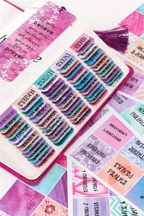 Cute Colorful Bible Tabs - Bible Index Tabs - Farm Girl Journals