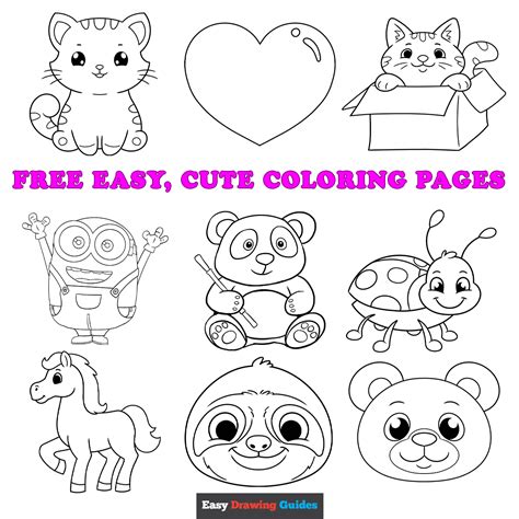 Cute Coloring Sheets Easy