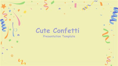 Cute Confetti PowerPoint and Google Slides Template SlideKit