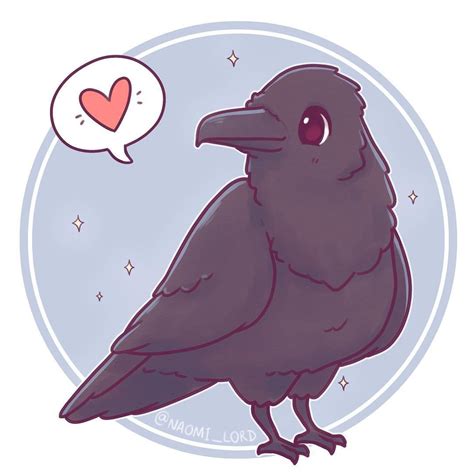 Cute Crow Drawing