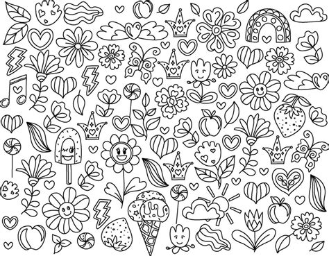 Cute Doodle Coloring Pages