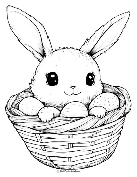Cute Easter Basket Coloring Pages