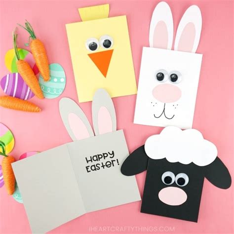 Cute Easter Card Craft For Kids [Free Template]