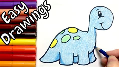 Cute Easy Dinosaur Drawing