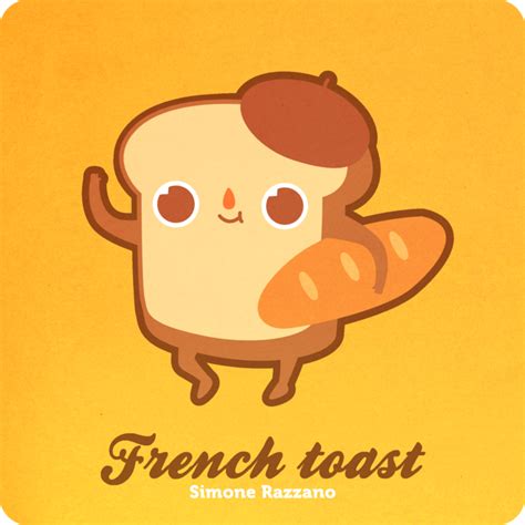 Cute French Toast Cartoon