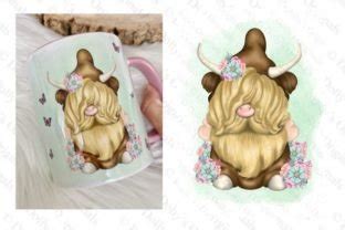 Cute Highland Cow Gonk Mug Wrap PNG Gráfico por …