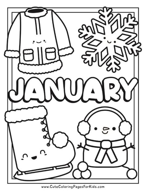 Cute January Coloring Pages
