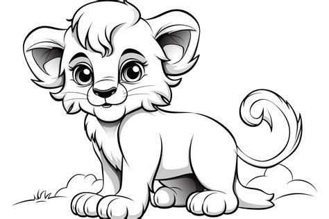 Cute Lion Coloring Pages