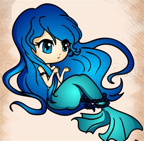 Cute Mermaid Drawing