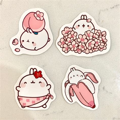 Cute Molang Stickers - Etsy