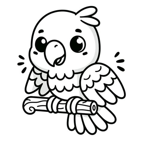 Cute Parrot Coloring Pages