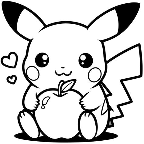 Cute Pikachu Coloring Pages