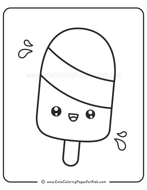 Cute Popsicle Coloring Pages