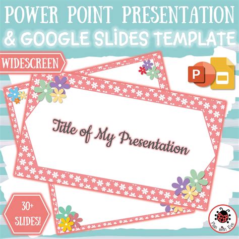 Cute PowerPoint / Google Slides Template Widescreen Etsy in 2020