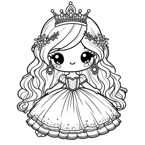 Cute Princess Coloring Pages