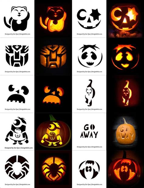 Cute Pumpkin Carving Template