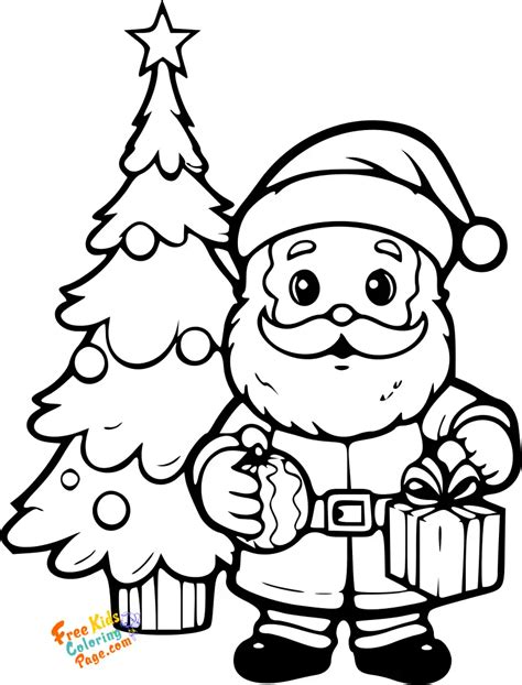 Cute Santa Coloring Pages